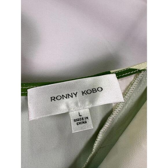 Ronny Kobo Green Chantell Dress Size L with Fabric Pull - Picture 8 of 12